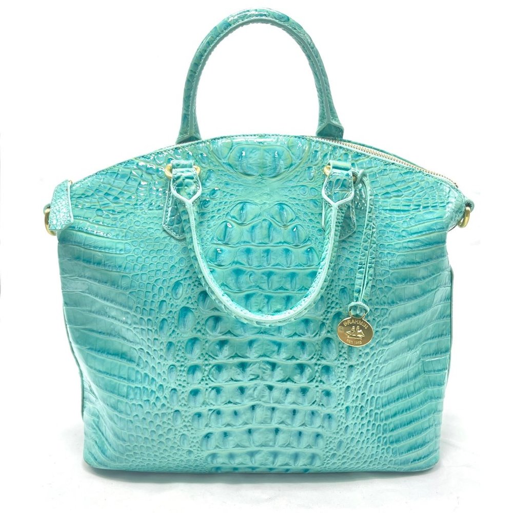 Brahmin Large Duxbury Glass Glossy Melbourne Satchel Bag, rare color